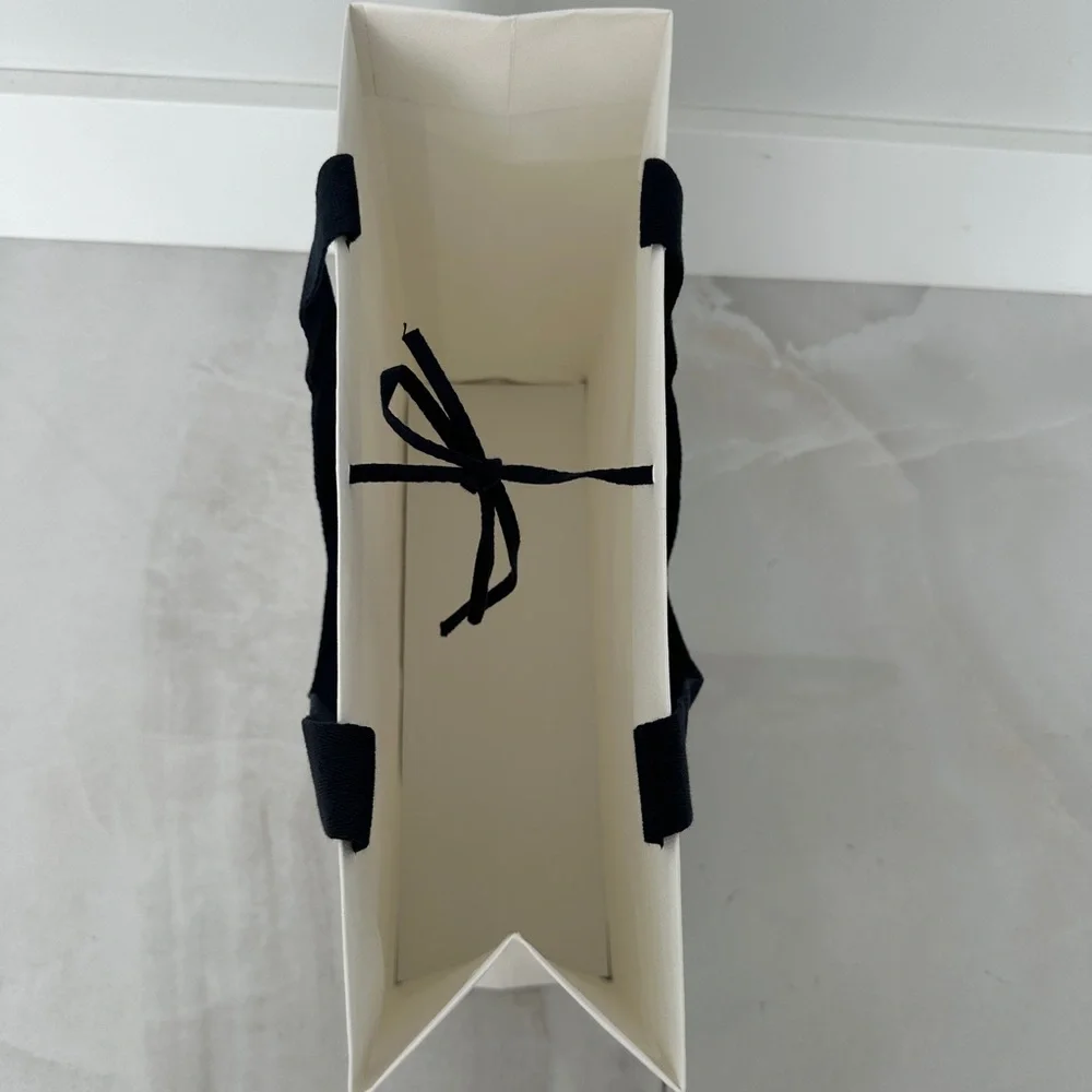 Classic Moncler White on White Shopping Bag